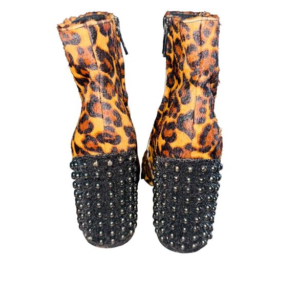 Jessica Simpson Leopard Wexton Studded Block-Heel Booties Size 6 - Picture 8 of 14